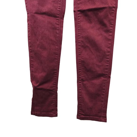 CP Jeans Dark Cherry Red Mid Rise Stretch Colored Denim Skinny Jeans Size 5 - Picture 3 of 10